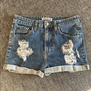 WILDFOX high-waisted denim shorts